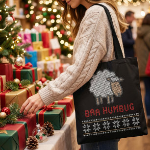 Baa Humbug Christmas Sheep   Ugy Sweater Style Tasche