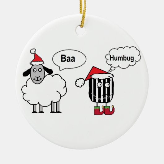 Baa Humbug Funny Christmas Ornament (Vorne)