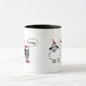 Baa Humbug Funny Christmas Sheep Cartoon Tasse (Zentrum)