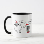 Baa Humbug Funny Christmas Sheep Cartoon Tasse (Links)