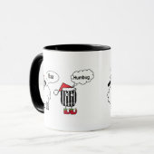 Baa Humbug Funny Christmas Sheep Cartoon Tasse (Vorderseite Links)