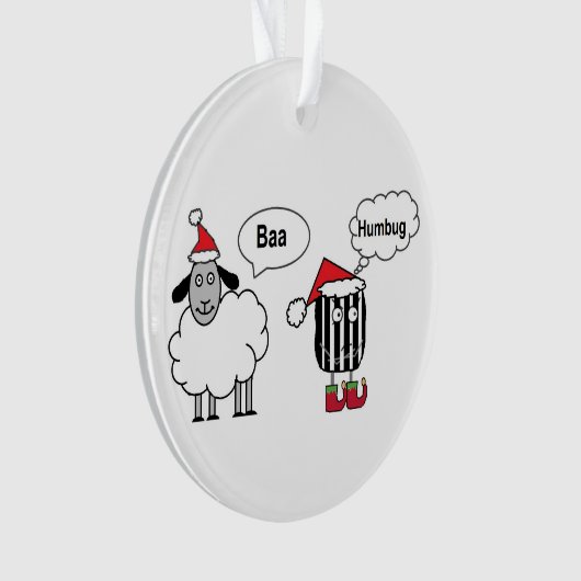 Baa Humbug Funny Festival Ornament (Vorderseite)