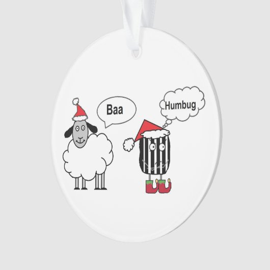 Baa Humbug Funny Festival Ornament (Vorderseite)