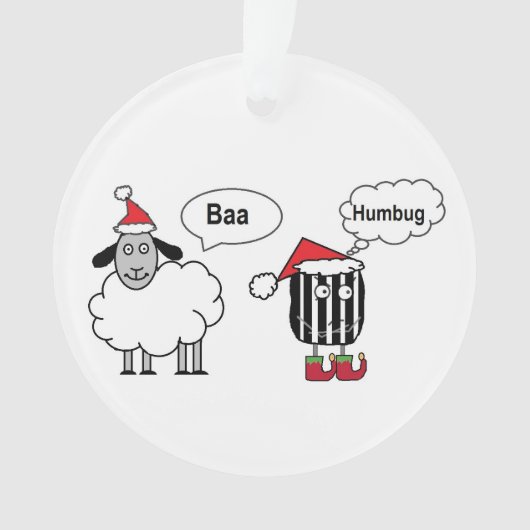 Baa Humbug Funny Festival Ornament (Vorderseite)