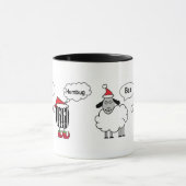 Baa Humbug Funny Festive Cartoon Tasse (Zentrum)