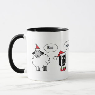 Baa Humbug Funny Festive Cartoon Tasse