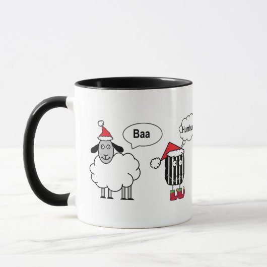 Baa Humbug Funny Festive Cartoon Tasse (Links)