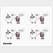 Baa Humbug Funny Festive Glossy Stickers (Blatt)