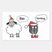 Baa Humbug Funny Festive Glossy Stickers (Vorderseite)