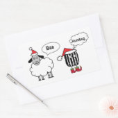 Baa Humbug Funny Festive Glossy Stickers (Umschlag)