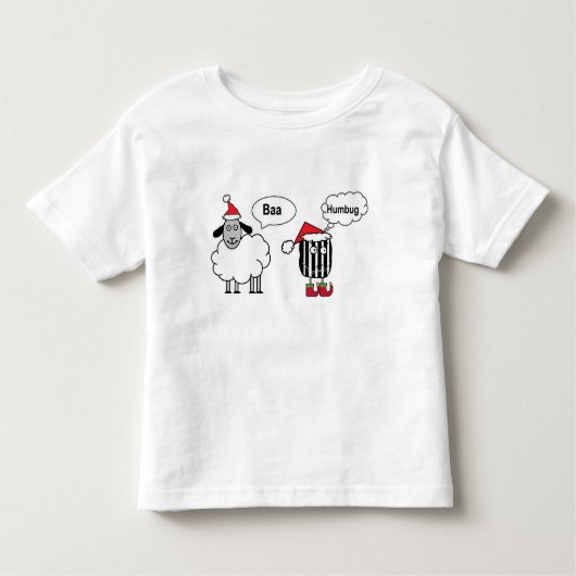 Baa Humbug Funny Sheep Cartoon Kleinkind T-shirt (Vorderseite)