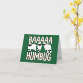 Baa Humbug Funny Wallis Blacknowledged Weihnachten Karte (Gelbe Blume)