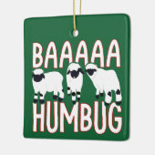 Baa Humbug Funny Wallis Blacknowledged Weihnachten Keramikornament (Links)