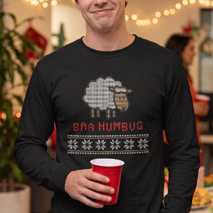 Baa Humbug Lustiges Schaf Falsches Hässliches Weih T-Shirt