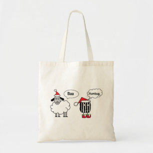 Baa Humbug Lustiges Weihnachts-Cartoon Tragetasche