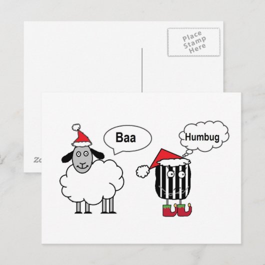 Baa Humbug Postcard Postkarte (Vorne/Hinten)