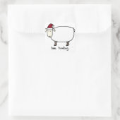 Baa humbug quadratischer aufkleber (Tasche)