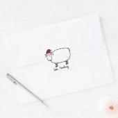 Baa humbug quadratischer aufkleber (Umschlag)
