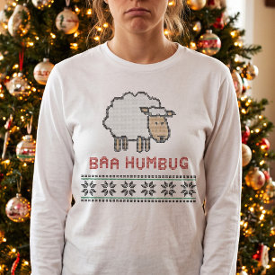 Baa Humbug Weihnachten Ugly Sweater T-Shirt