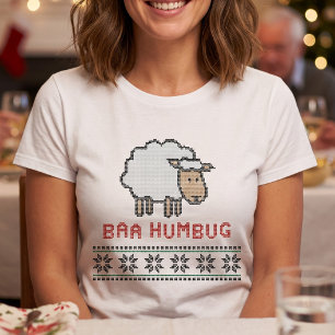Baa Humbug Weihnachten Ugly Sweater T-Shirt