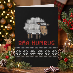 Baa Humbug Weihnachtsschaf Karte