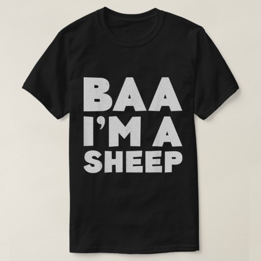 Baa Ich bin ein Schaf Lustiges Textdesign T-Shirt (Design vorne)