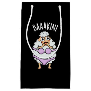 Baa-kini Funny Bikini Pun Dark BG Kleine Geschenktüte