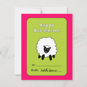 Baa-lentine Kids Valentine Card Feiertagskarte