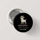 Baa-Level: GOAT Energie Lustiger Cooler Ziegenwitz Button (Vorne & Hinten)