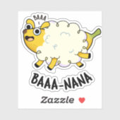 Baa-nana Funny Banana Pun Aufkleber (Blatt)