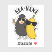 Baa-nana Funny Banana Puns Aufkleber (Blatt)