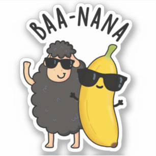 Baa-nana Funny Banana Puns Aufkleber