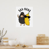 Baa-nana Funny Banana Puns Poster (Küche)