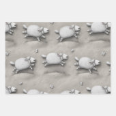 Baa Relief 3 Happy Sheep (groß) Geschenkpapier Set (Vorderseite 3)