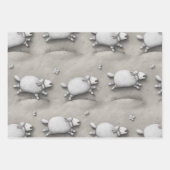 Baa Relief 3 Happy Sheep (groß) Geschenkpapier Set (Vorderseite 2)