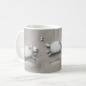 Baa Relief Galloping Sheep Kaffeetasse (Vorderseite Links)