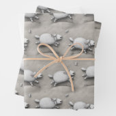 Baa Relief Happy Galloping Sheep (in kleinem Maßst Geschenkpapier Set (Beispiel)