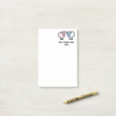 Baa-rilliant - Cute Cartoon Sheep Pair Post-it Klebezettel (Auf Schreibtisch)