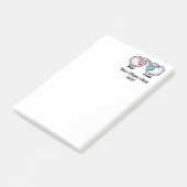 Baa-rilliant - Cute Cartoon Sheep Pair Post-it Klebezettel (angewinkelt)