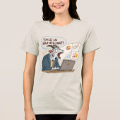 Baa-rilliant Goat Business Pun - Funny Office Char Tri-Blend Shirt (Vorderseite)