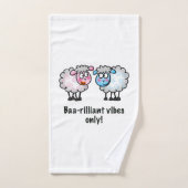 Baa-rilliant - Süßes Cartoon-Schaf-Paar Badhandtuch Set (Handtuch)