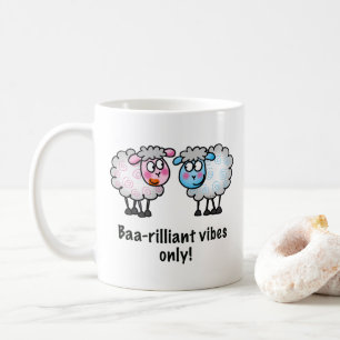 Baa-rilliant - Süßes Cartoon-Schaf-Paar Kaffeetasse