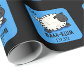 Baa-rium Funny Sheep Chemistry Pun Dark BG Geschenkpapier (Rolleneckpunkt)