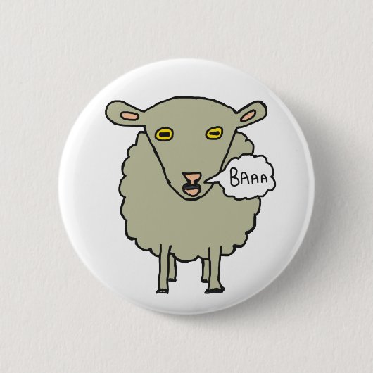 Baa Sheep Button (Vorderseite)