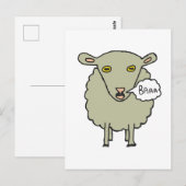 Baa Sheep Postkarte (Vorne/Hinten)