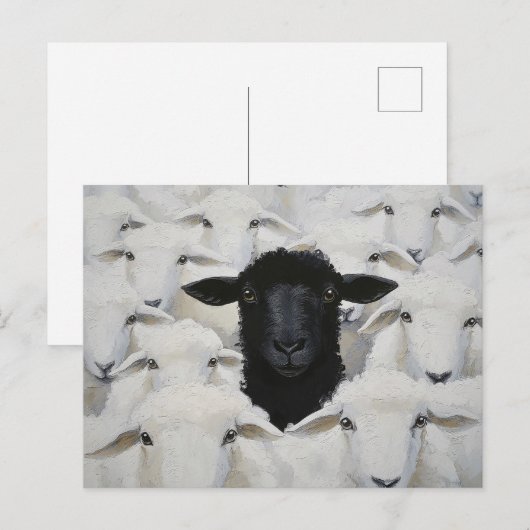Baa-tle of Individuality Postkarte (Vorne/Hinten)