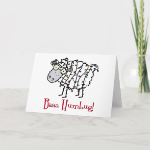 Baaa Humbug Christmas Feiertagskarte