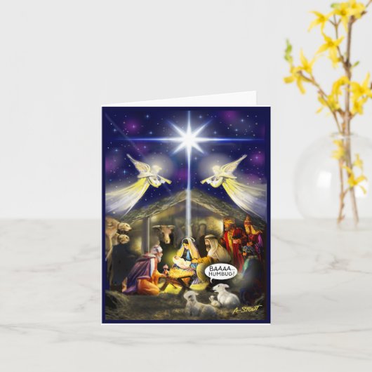 BAAA HUMBUG! - KARTE (Gelbe Blume)