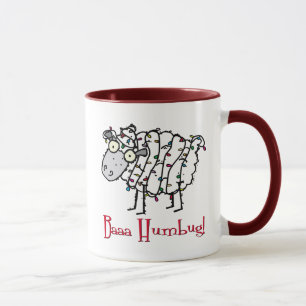 Baaa Humbug Weihnachtszeit-Tasse Tasse