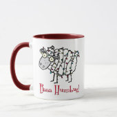 Baaa Humbug Weihnachtszeit-Tasse Tasse (Links)